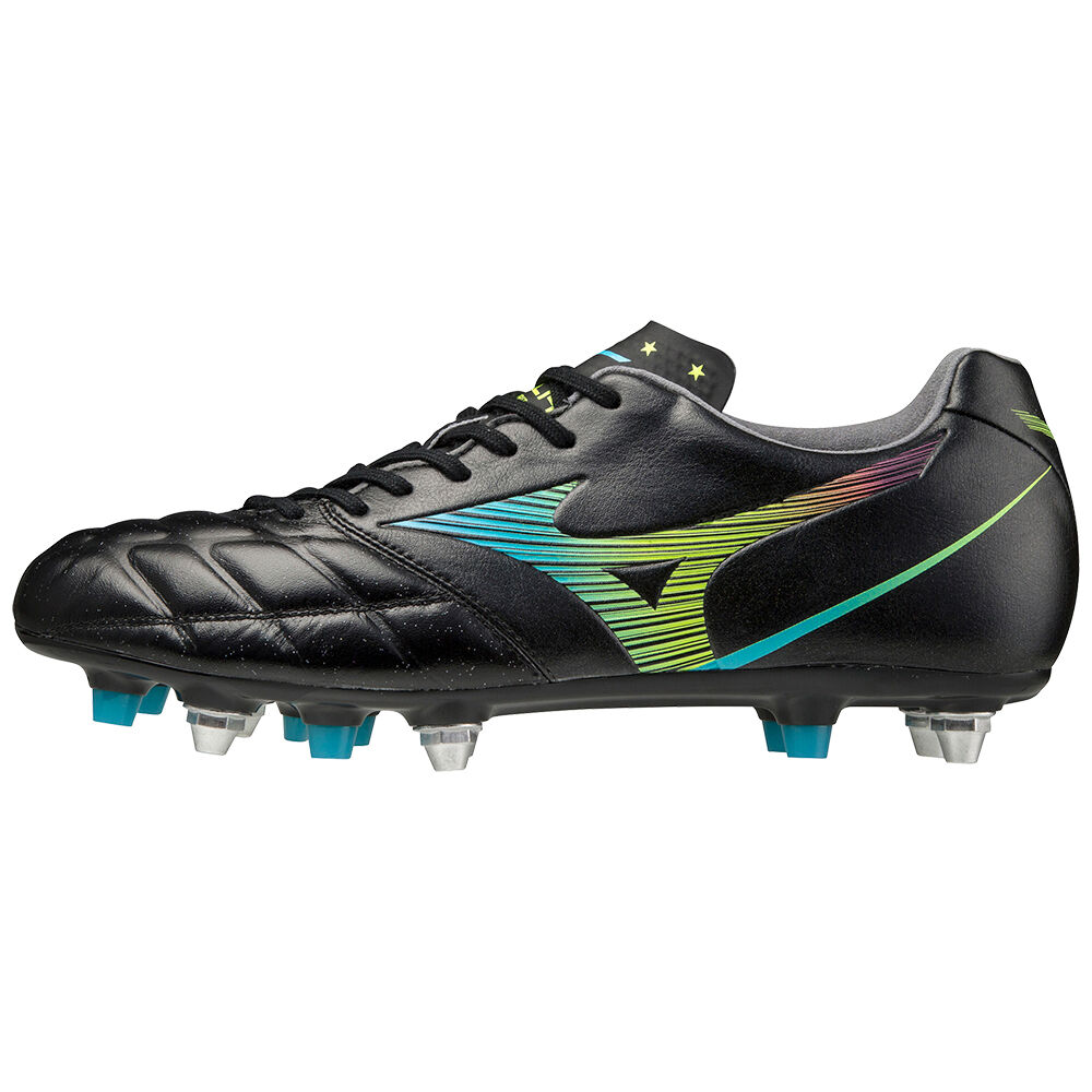 Mens Mizuno Rebula Cup Japan Mix Soccer Cleats Black/Blue Turquoise Philippines (IOVDGU578)